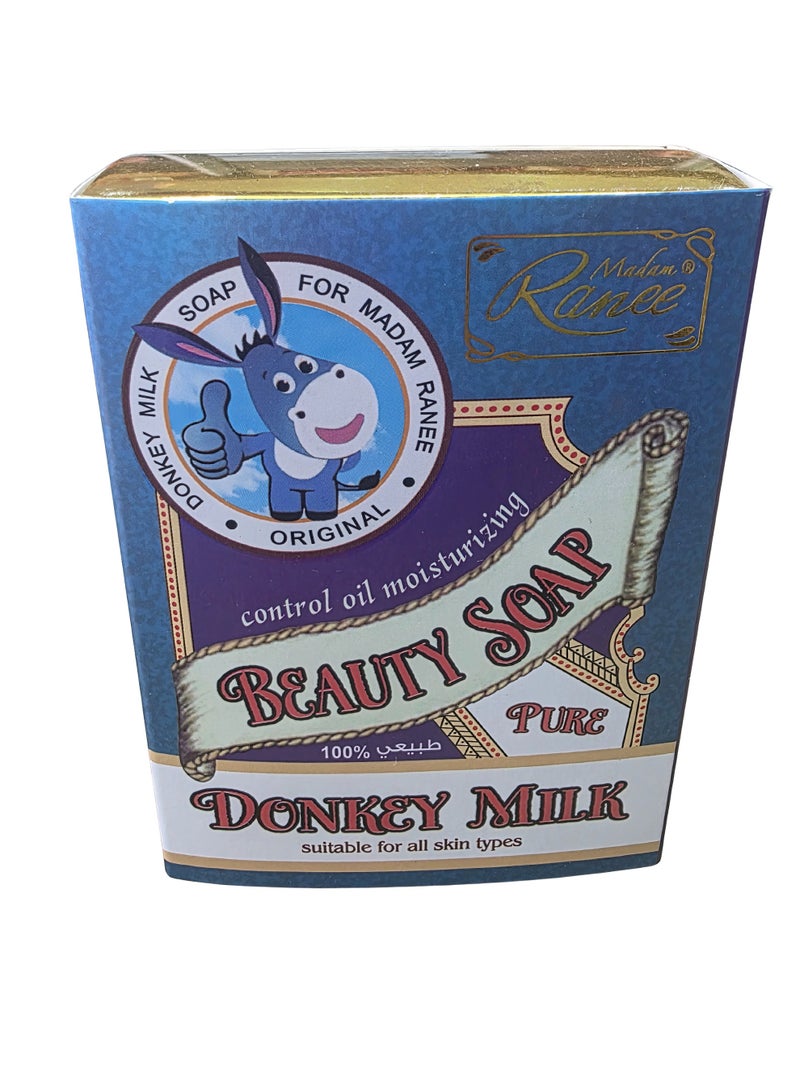 صابون حليب الحمير الجمالي - تركيبة أصلية للتحكم في الزيوت وترطيب البشرة لجميع أنواع البشرة